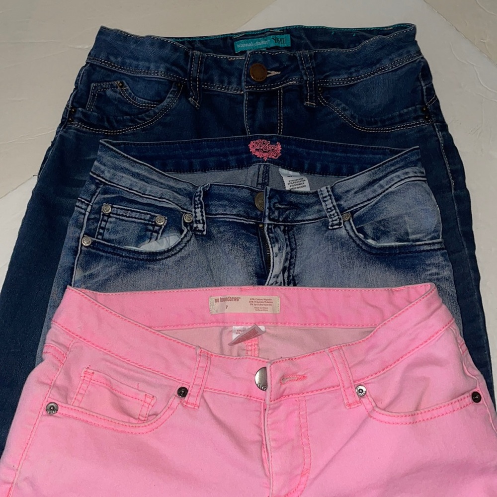 ( 3 ) of misc jeggings & skinny pants sz 7 & 7/8